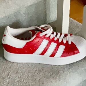 Special Edition: Adidas Red and White Bold Shell Toe